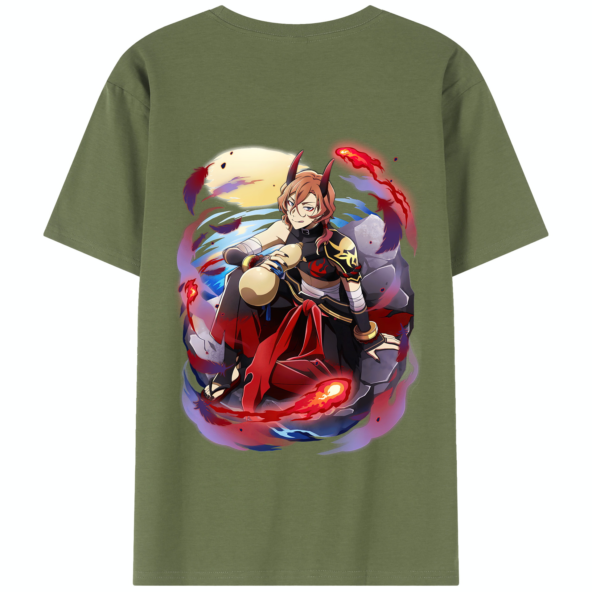 （画像用） 文豪ストレイドッグス Bungo Stray Dogs 綿100％半袖Tシャツ（背面プリント）